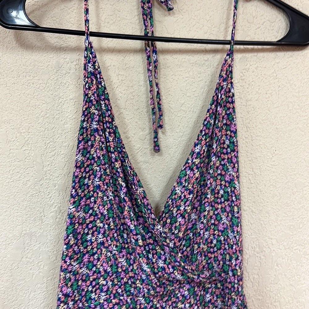 Hesperus womans boho Floral halter Romper size Large - Picture 4 of 7